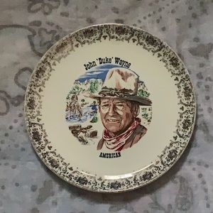 Vintage John Wayne "Duke" Collector Memorabilia Novelty Plate Western
